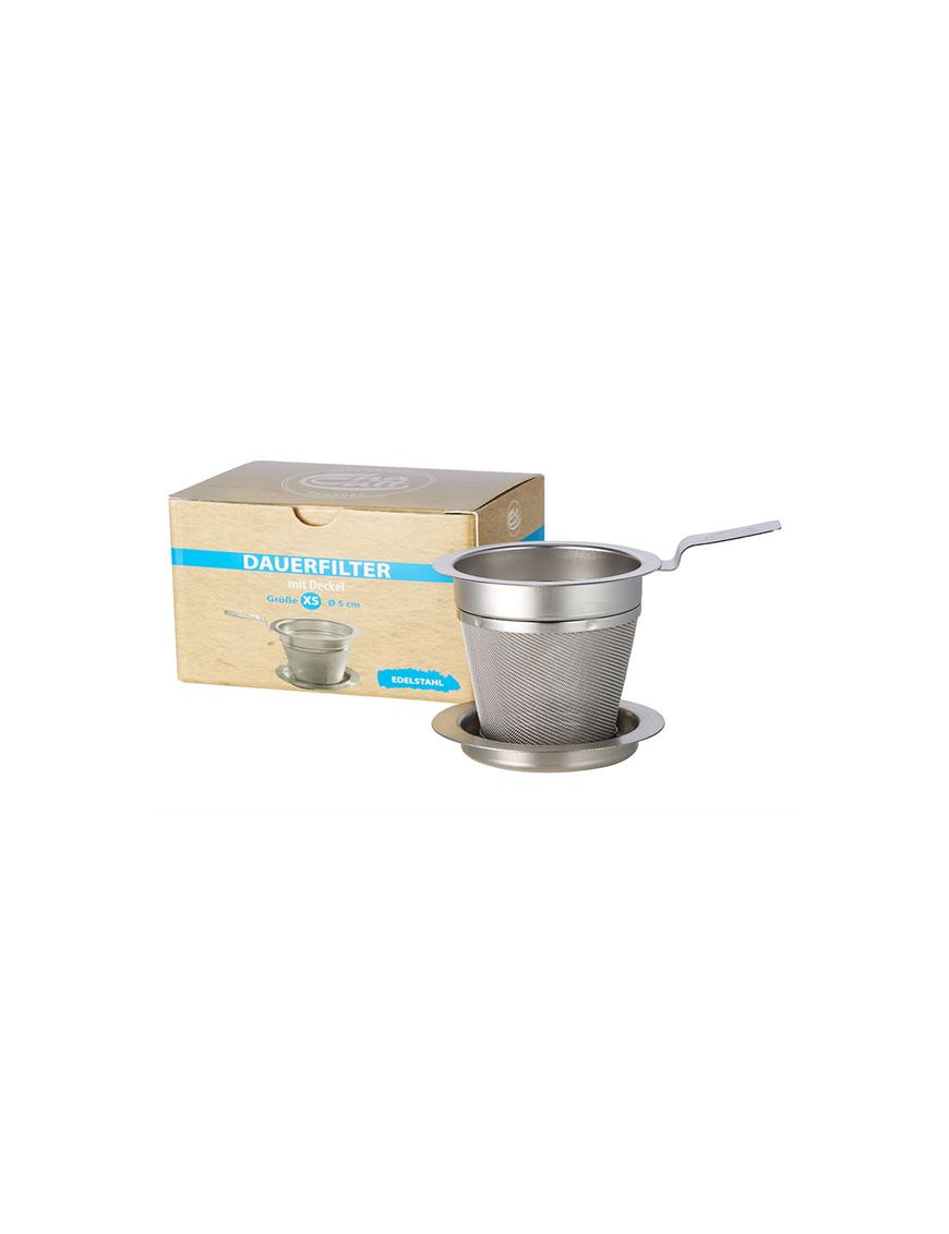 Stainless Steel Strainer with handle and rest for tea