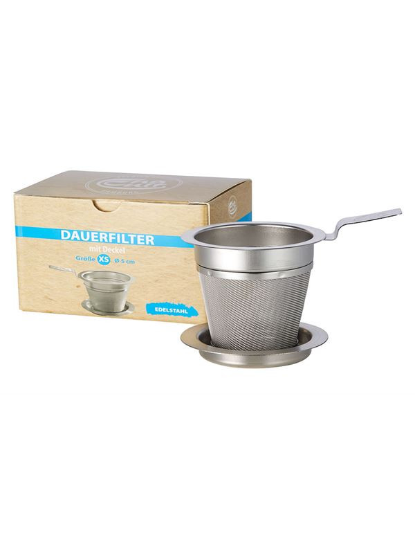 Stainless Steel Strainer with handle and rest for tea