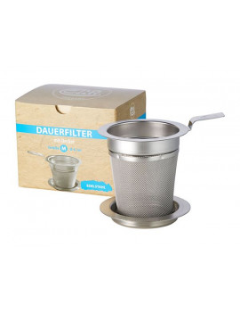 Stainless Steel Strainer with handle and rest for tea