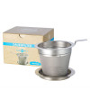 Stainless Steel Strainer with handle and rest for tea