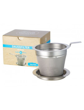 Stainless Steel Strainer with handle and rest for tea