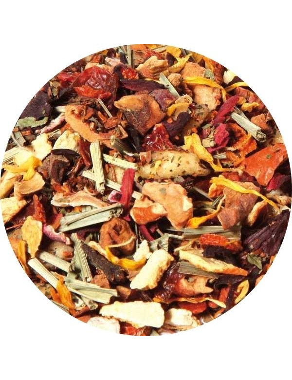 Loose leaf fruit and Rooibos tea Loose leaf fruit and Rooibos tea