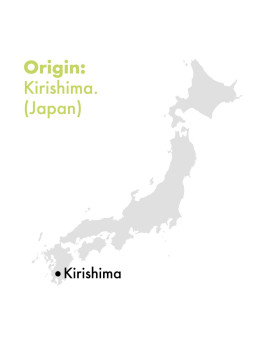 Map of Japan highlighting Kirishima, the origin of this premium Japanese Matcha.