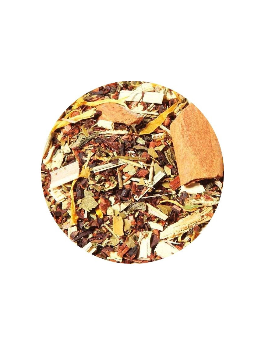 Organic loose leaf tea rooibos, sencha, mate, lemongrass