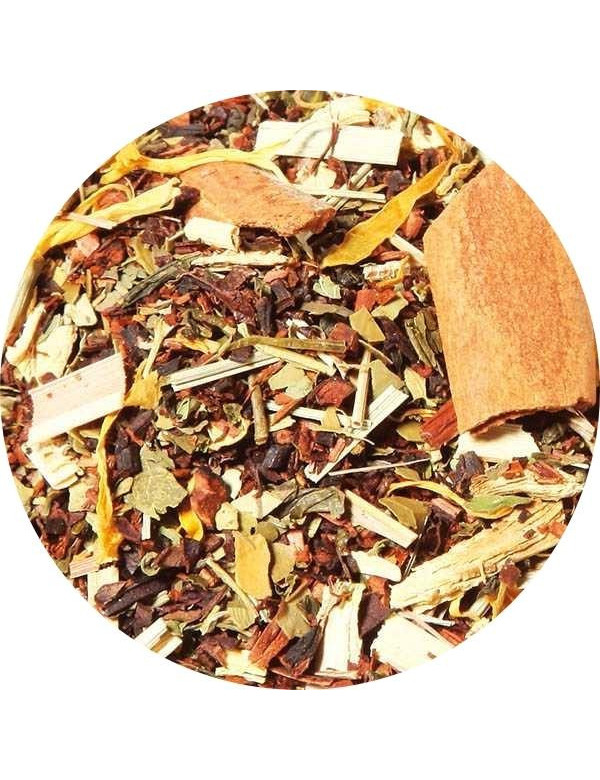 Organic loose leaf tea rooibos, sencha, mate, lemongrass