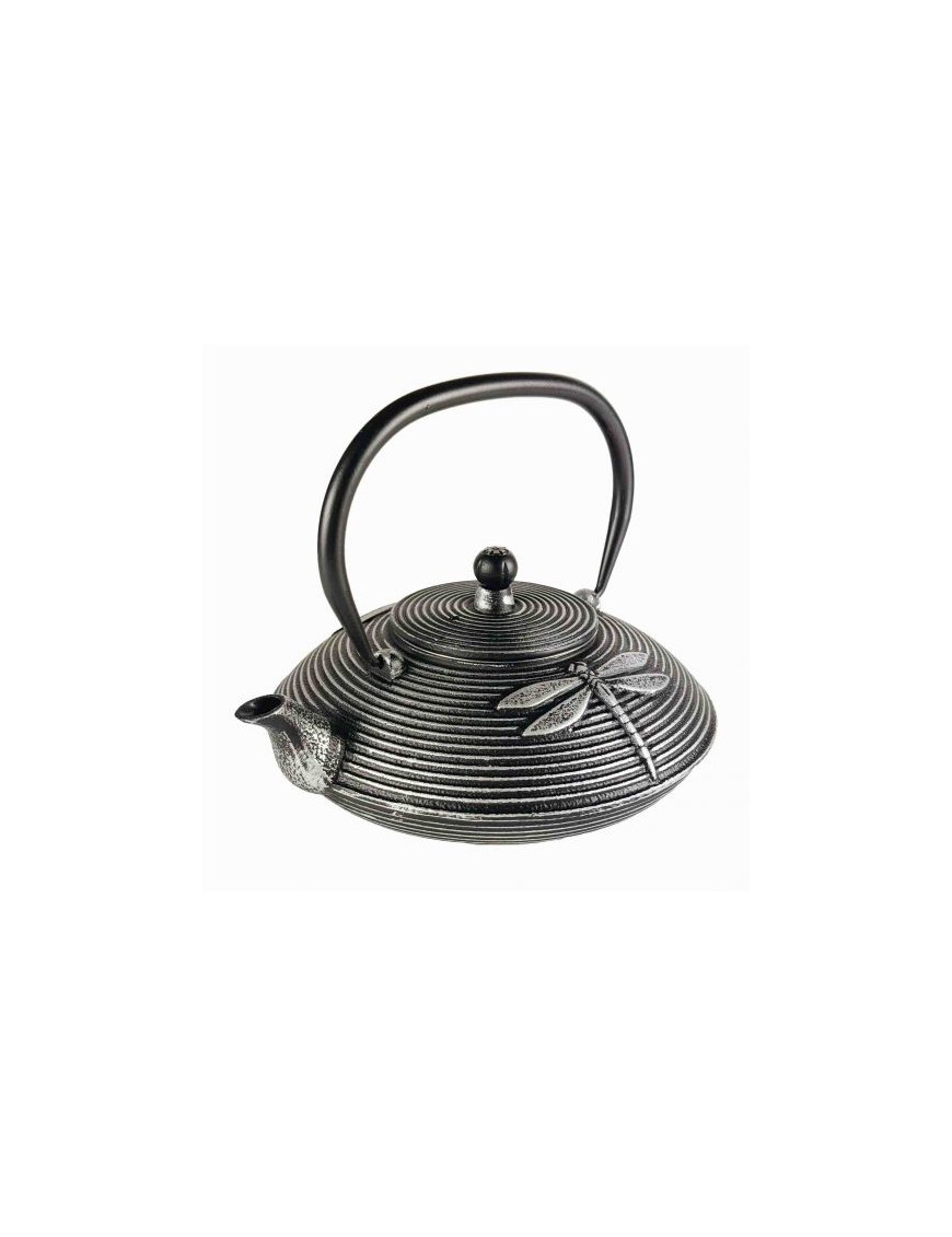 Akitsu Cast Iron Teapot – 800 ml (Black & Silver)