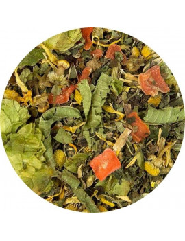 Loose leaf herbal tea used to soothe the stomach, organic
