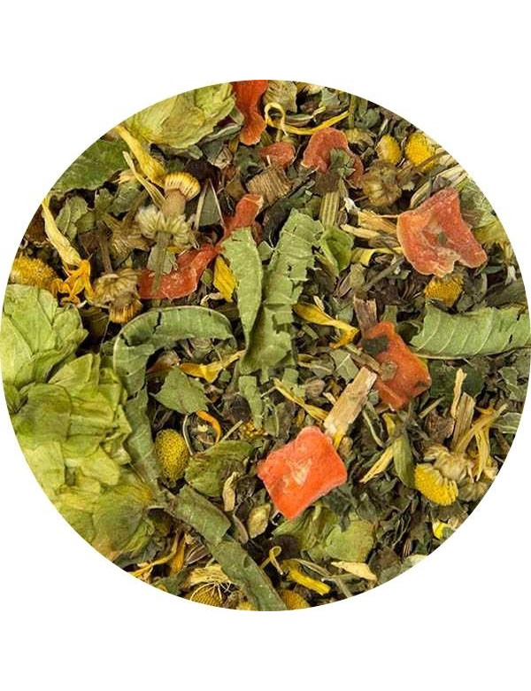 Loose leaf herbal tea used to soothe the stomach, organic