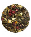 loose leaf white tea, green tea, lemongrass, liquorice root and ginger